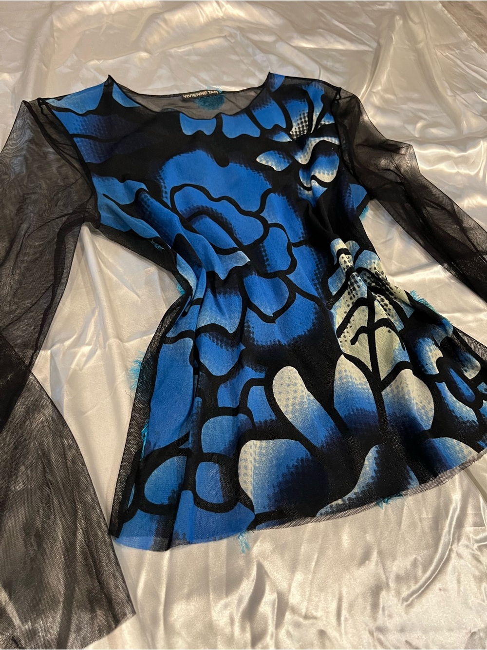 RARE Vtg 90s Vivienne Tam Mesh